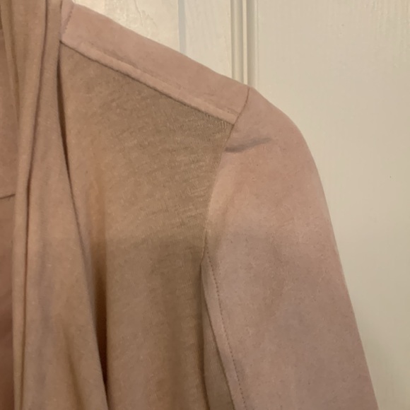 Faux suede drape front blazer - Picture 5 of 9